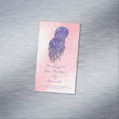 Schönheitssalon Rosa Violettadress Makeup Hair Sti Magnetische Visitenkarte (Beispiel)