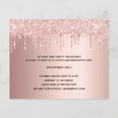 Schönheitssalon Rose Gold Glitzer Leinen Flyer (Hinten)