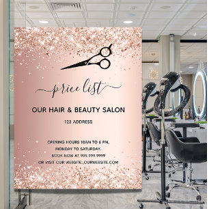 Schönheitssalon Rose Goldmedaille Glitzer preiswer Flyer