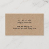 Schönheitssalon Rustikale Kraft Visitenkarte (Rückseite)