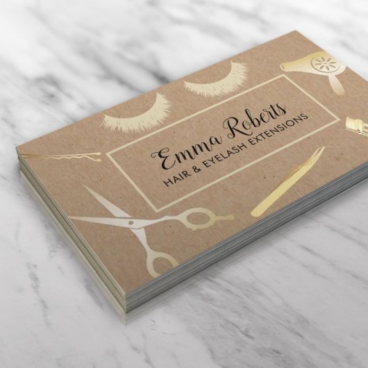 Schönheitssalon Rustikale Kraft Visitenkarte