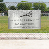 Schönheitssalon Silber Glitzer funkeln wieder. Banner (Insitu)