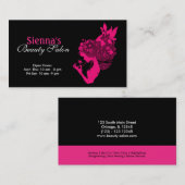 Schönheitssalon (tiefrosa) visitenkarte (Vorne/Hinten)