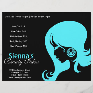 Schönheitssalon (Türkis) Flyer