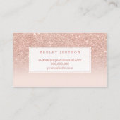 Schönheitssalon Typografie Rose Gold Glitzer rot Visitenkarte (Rückseite)