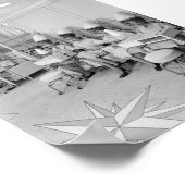 Schönheitssalon, Vintage Schwarz-Weiß-Kunst Poster (Ecke)