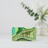 Schönheitssalon WELLNESS-CENTER abstrakte Limetten Visitenkarte (Stehend Vorderseite)