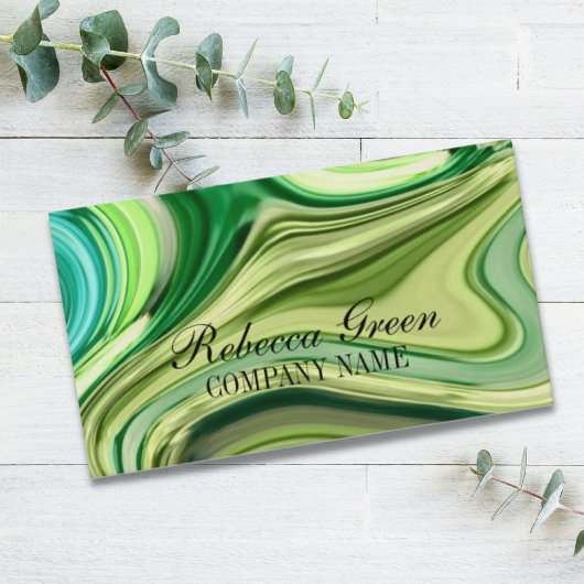 Schönheitssalon WELLNESS-CENTER abstrakte Limetten Visitenkarte