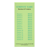 Schönheitssalon WELLNESS-CENTER abstrakte Limetten Werbekarte (Hinten)