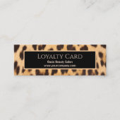 Schönheitssalon WELLNESS-CENTER Leopard LOYALTY CA Mini Visitenkarte (Vorderseite)