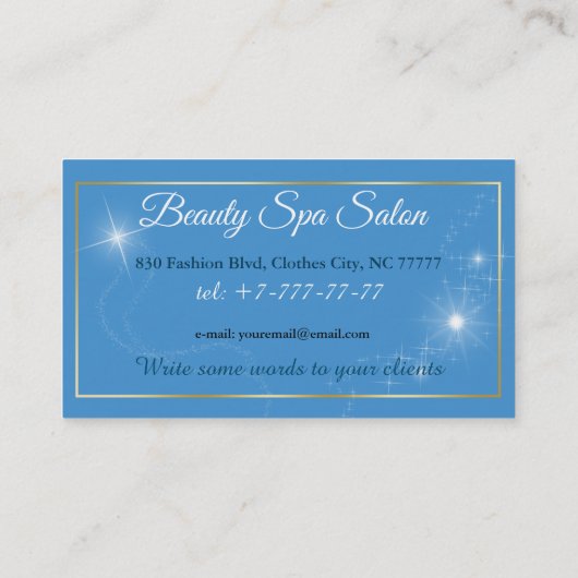 Schönheitssalon Wellness-Center Salon Mermaid Illu Visitenkarte (Rückseite)