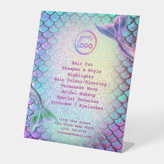 Schönheitssalon zum Thema Meerjungfrau Sockelschild (Vorderseite)