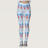 Schönheitsweiß mit schwarzer Haare Leggings (Vorderseite)