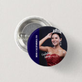 Schönheitswettbewerb-Button-Anstecker - Helle Schr Button (Vorne & Hinten)