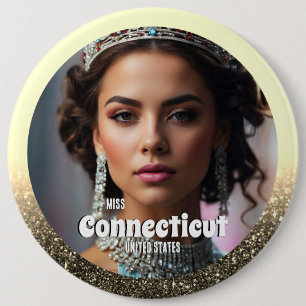 Schönheitswettbewerb-Button-Anstecker - Schwarz un Button