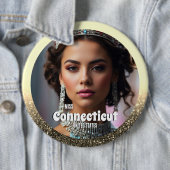 Schönheitswettbewerb-Button-Anstecker - Schwarz un Button (Beispiel)