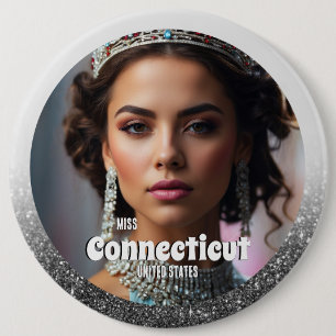 Schönheitswettbewerb-Button-Anstecker - Schwarzer  Button