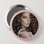 Schönheitswettbewerb-Button-Anstecknadel | Foto mi Button (Vorne & Hinten)