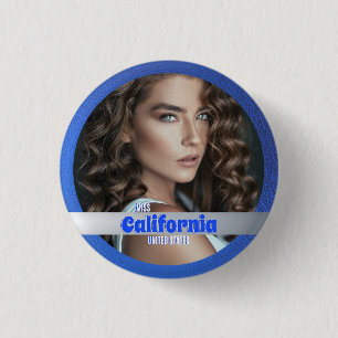 Schönheitswettbewerb-Button Königlich Blau Schim Button