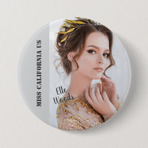 Schönheitswettbewerb-Button-Pin - Dunkler Text Button