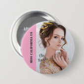 Schönheitswettbewerb-Button-Pin - Dunkler Text Button (Vorne & Hinten)