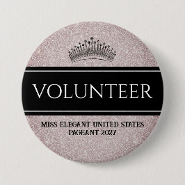 Schönheitswettbewerb-Button-Pin Glitter-Sash-Freiw Button