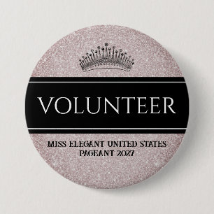 Schönheitswettbewerb-Button-Pin Glitter-Sash-Freiw Button