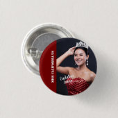 Schönheitswettbewerb-Button-Pin - Helle Schrift Button (Vorne & Hinten)