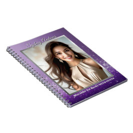 Schönheitswettbewerb-Probennotizbuch Lila Glitter- Notizblock