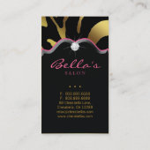 Schönheittierzebra-Rosa-Lippengolddiamanten Visitenkarte (Rückseite)