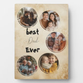 schönster Papa je aus Holz rustikal Fotoplatte (Vorderseite)