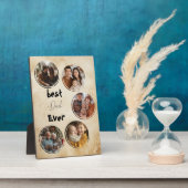 schönster Papa je aus Holz rustikal Fotoplatte (Seite)