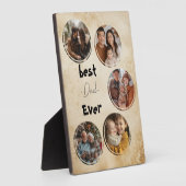 schönster Papa je aus Holz rustikal Fotoplatte (Seite)