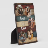 schönster Papa je mit Holzhintergrund Fotoplatte (Seite)