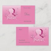 Schönster rosa Schönheitssalon Visitenkarte (Vorne/Hinten)