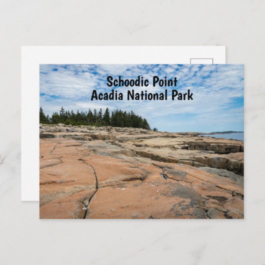 Schoodic Point in Acadia National Park in Maine Postkarte (Vorne/Hinten)