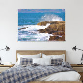 Schoodic Splash Wrapped Canvas Triptych Leinwanddruck (Insitu (Schlafzimmer))