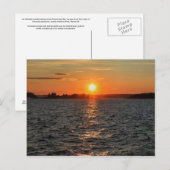 'Schoodic Sunset with Island Lighthouse' Postkarte (Vorne/Hinten)