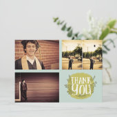 School Abschluss DANKE DANK Foto Card Ankündigung (Stehend Vorderseite)
