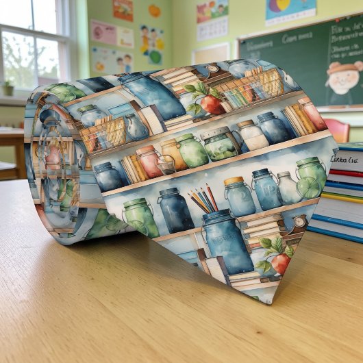 School Art Teacher Pattern Necktie Tie Krawatte