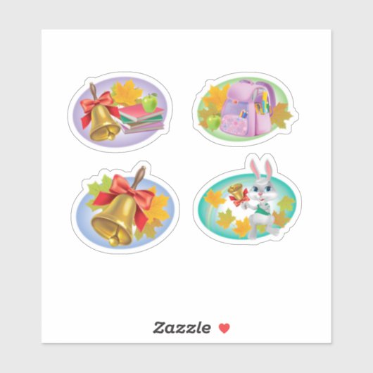 School Aufkleber (Blatt)