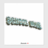 School Bluz-3D Aufkleber (Blatt)