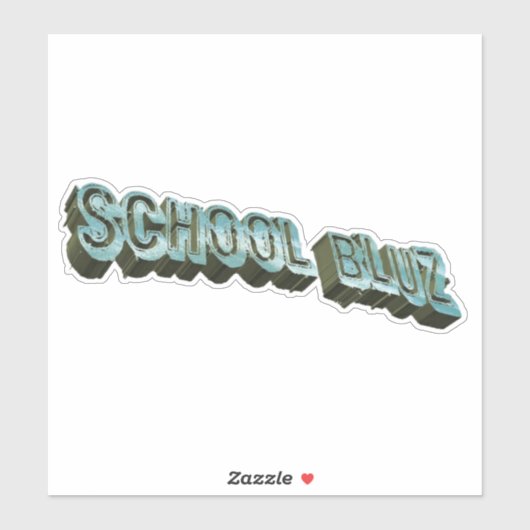 School Bluz-3D Aufkleber (Blatt)