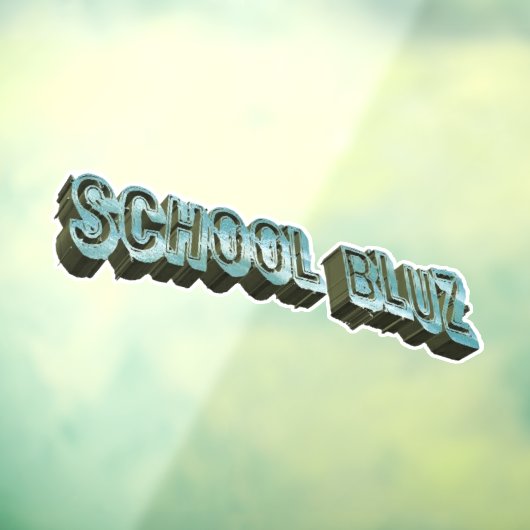 School Bluz-3D Fensteraufkleber (Blatt 3)