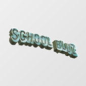 School Bluz-3D Fensteraufkleber (Blatt)