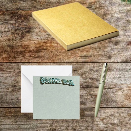 School Bluz-3D Mitteilungskarte