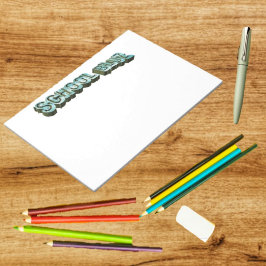 School Bluz-3D Notizblock