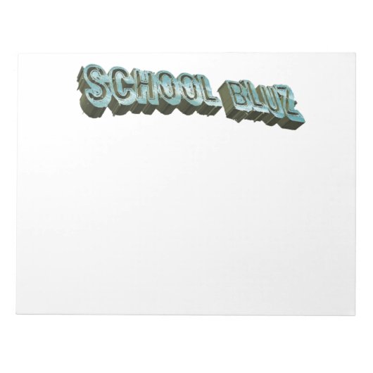 School Bluz-3D Notizblock (Vorderseite)