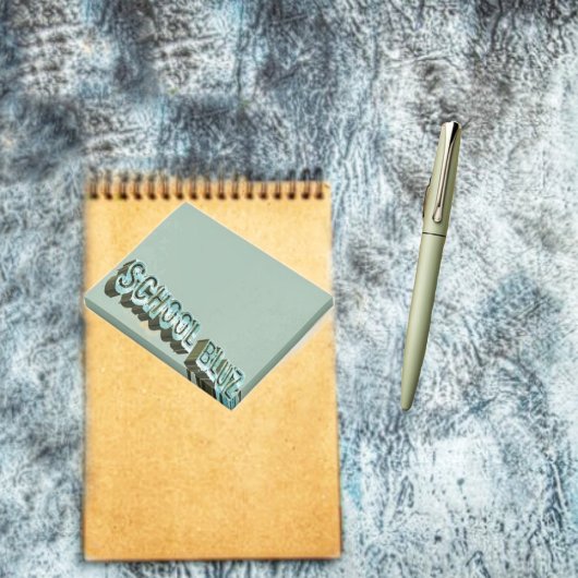 School Bluz-3D Post-it Klebezettel