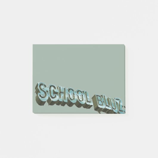 School Bluz-3D Post-it Klebezettel (Vorderseite)